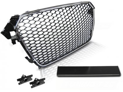 Přední maska Audi A4 B8 11.2011-2015 RS Style, chromová