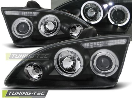 Přední světla Tuning tec FORD FOCUS II 09.04-01.08 ANGEL EYES ČERNÉ