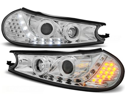 Přední světla FORD MONDEO 10.96-08.00 DAYLIGHT CHROMOVÉ LED BLINKR