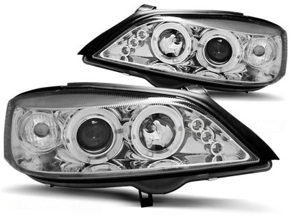 Přední světla OPEL ASTRA G 02.98-02.04 ANGEL EYES chromové