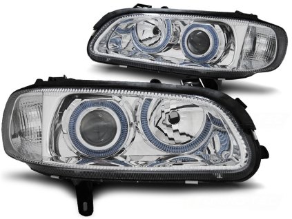 Přední světla OPEL OMEGA B 04.94-08.99 ANGEL EYES chromové