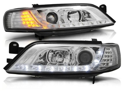 Přední světla OPEL VECTRA B 11.96-12.98 DAYLIGHT chromové LED INDICATOR