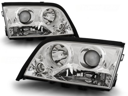 Přední světla MERCEDES W202 C-KLASA 06.93-06.00 chromové