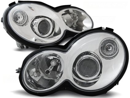 Přední světla MERCEDES CL203 C-KLASA 00-04 chromové