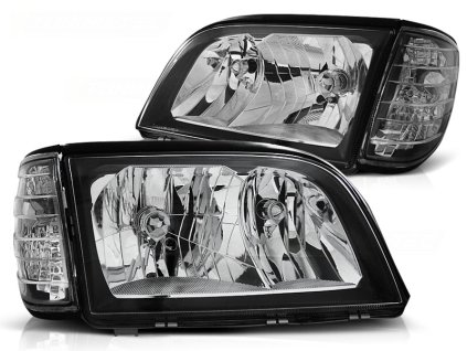 Přední světla MERCEDES W140 S-KLASA 03.91-10.98 černé