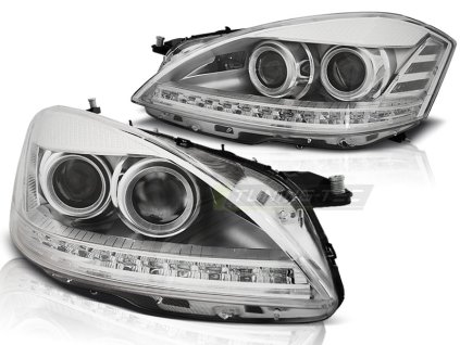 Přední světla MERCEDES W221 05-09 DAYLIGHT AFS D1S CHROMOVÉ