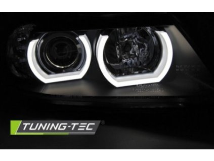 Přední světla BMW E90/E91 03.05-08.08 3D U-TYPE černé HID