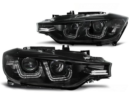 Přední světla BMW F30/F31 10.11 - 05.15 černé U-LED BAR HID