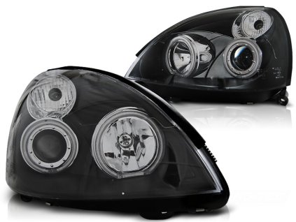 Přední světla RENAULT CLIO II 06.01-09.05 ANGEL EYES CCFL černé