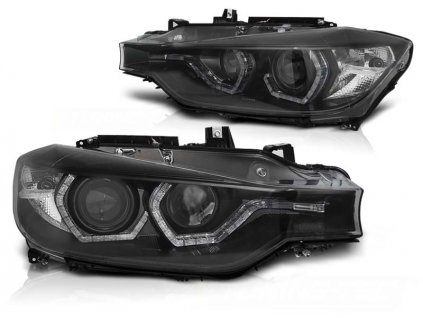 Přední světla BMW F30/F31 10.11 - 05.15 ANGEL EYES LED černé DRL