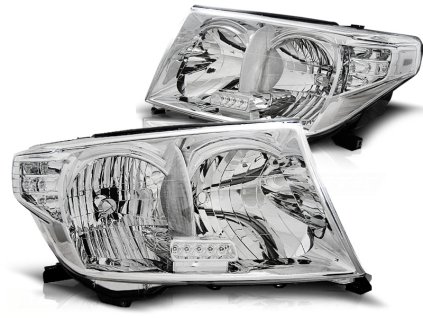 Přední světla TOYOTA LAND CRUISER FJ200 07-12 chromové LED