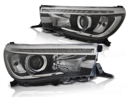 Přední světla TOYOTA HILUX 16- LED PROJECTOR TRUE DRL černé