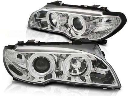 Přední světla BMW E46 04.03-06 COUPE CABRIO ANGEL EYES CCFL chromové