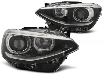 Přední světla BMW F20 / 21 11-12.14 AE TRUE DRL černé