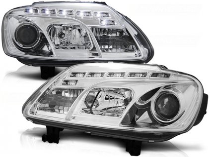 Přední světla VW TOURAN 02.03-10.06 / CADDY DAYLIGHT chromové