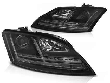 Přední světla s LED SEQ AUDI TT 8J 2006-2010 černá
