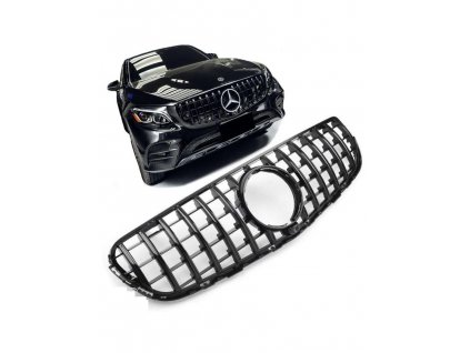 Přední maska MERCEDES GLC W253 2015-2019 černá lesklá s kamerou