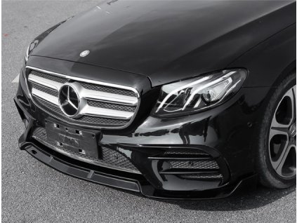 Spoiler pod přední nárazník Mercedes E-Class W213 2016-2019 ČERNÝ LESKLÝ