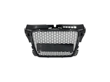 Přední maska GRILL AUDI A3 2008-2012 LOOK RS ČERNÝ LESK