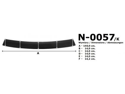 Kryt prahu pátých dveří Citroen Jumpy III 2016-2022 L1/L2, tvrzený plast
