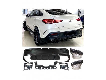 Difuzor zadního nárazníku MERCEDES C167 GLE COUPE 63 AMG LOOK ČERNÝ