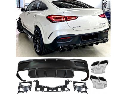 Difuzor zadního nárazníku MERCEDES C167 GLE COUPE 63 AMG 05/2019 LOOK CHROM