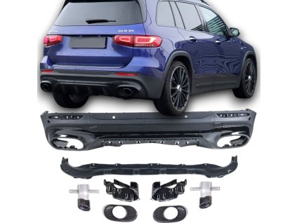 Difuzor zadního nárazníku MERCEDES X247 GLB od 07/2019, AMG Paket