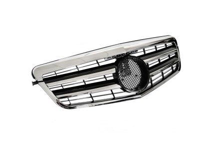 Přední maska Mercedes E-CLASS W212 (2009–2013) - černá - chromová, CL style