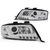 Přední světla,AUDI A6 05.97-05.01 LED TUBE LIGHTS chromové