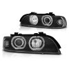 Přední světla,BMW E39 09.95-06.03 ANGEL EYES LED  H7/H7 černé