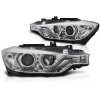 Přední světla BMW F30/F31 10.11 - 05.15 ANGEL EYES LED chromové DRL