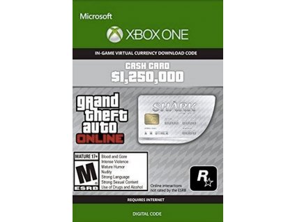 gta v 5 great white shark cash card xbox one digital code cover