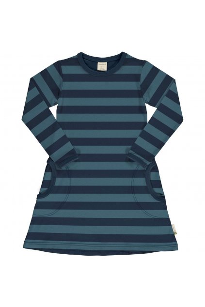 divci saty s dlouhym rukavem Stripe midnight maxomorra