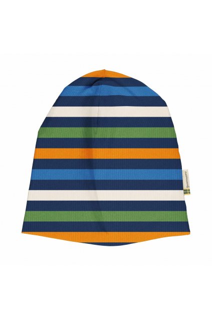 biobavlnena detska cepice stripe navy maxomorra (2)