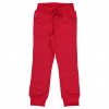 detske platene kalhoty s manzetou cervene