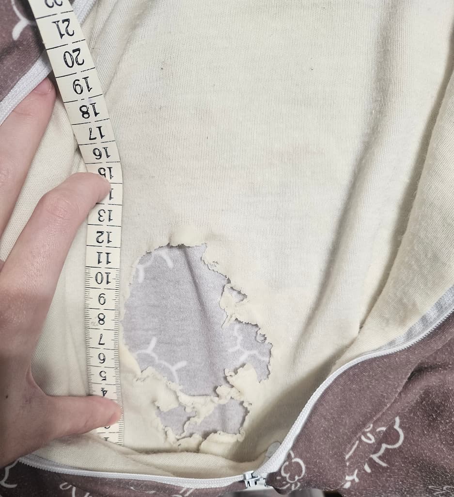 Poškození merina po použití odstraňovače skvrn