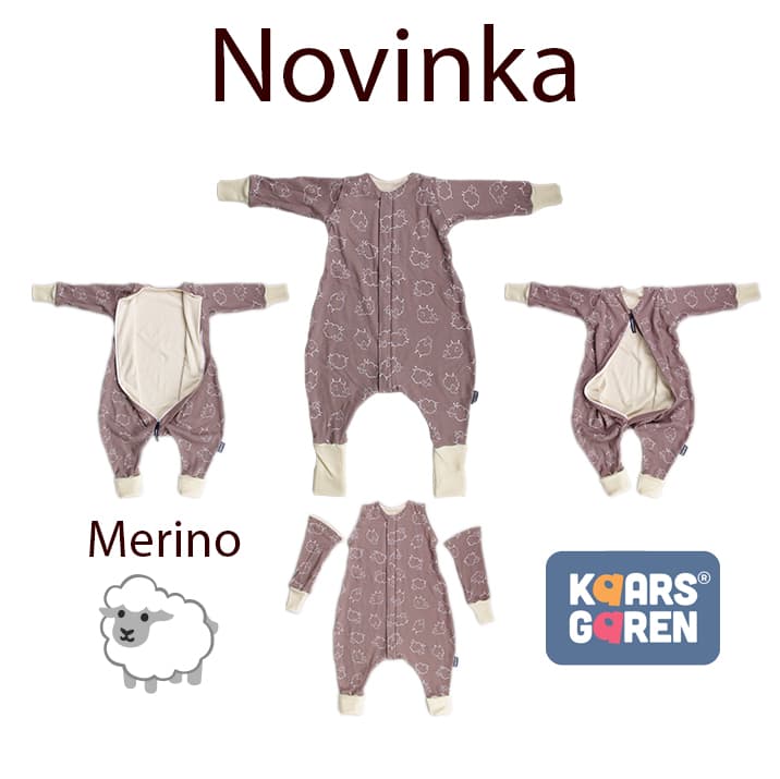 merino spací pytel s nohavicemi a odepínacími rukávy Kaarsgaren