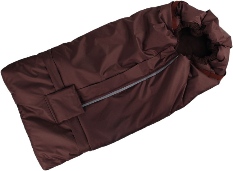 Fusak hnědo-hnědý s fleece podšívkou