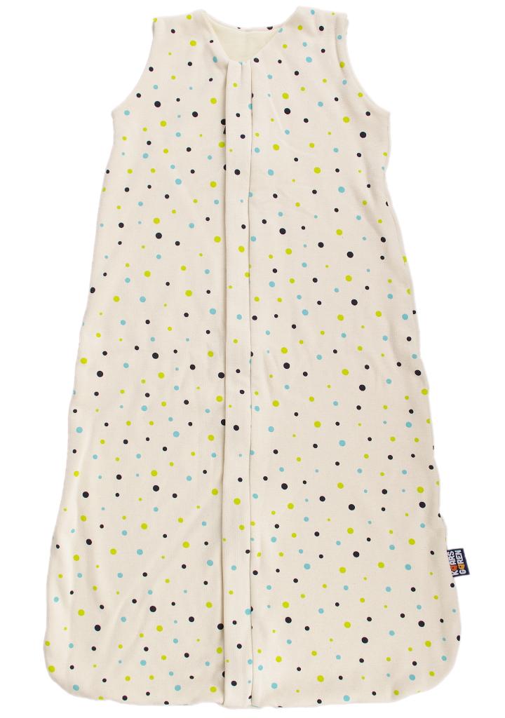 Celoroční merino spací pytel 70 cm bio puntíky Kaarsgaren