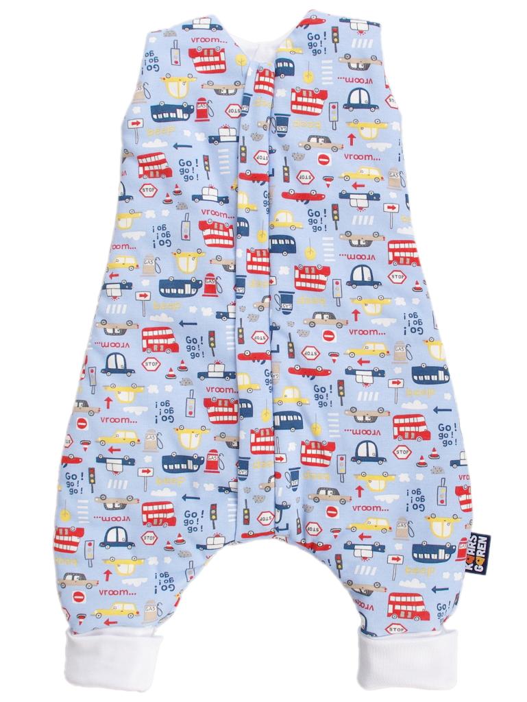 Spací pytel s nožičkami 60 cm modré autíčka Kaarsgaren