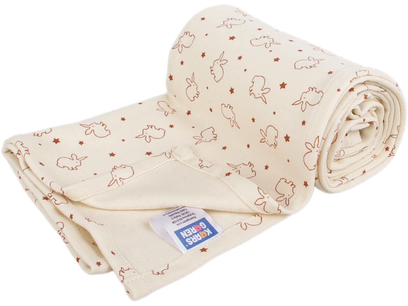 Dětská letní deka 70x100cm z biobavlny králíčci Kaarsgaren