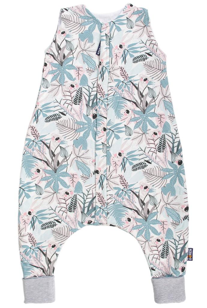 Letní spací pytel 100 cm s nožičkami koala mentolová Kaarsgaren