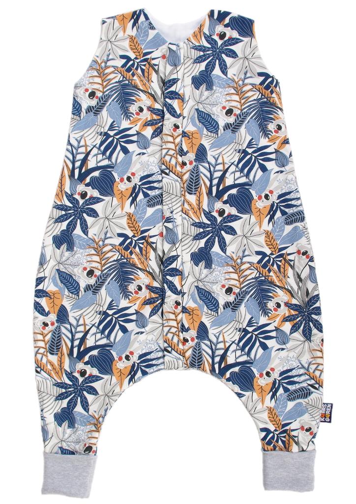 Letní spací pytel 90 cm s nožičkami koala modrá Kaarsgaren