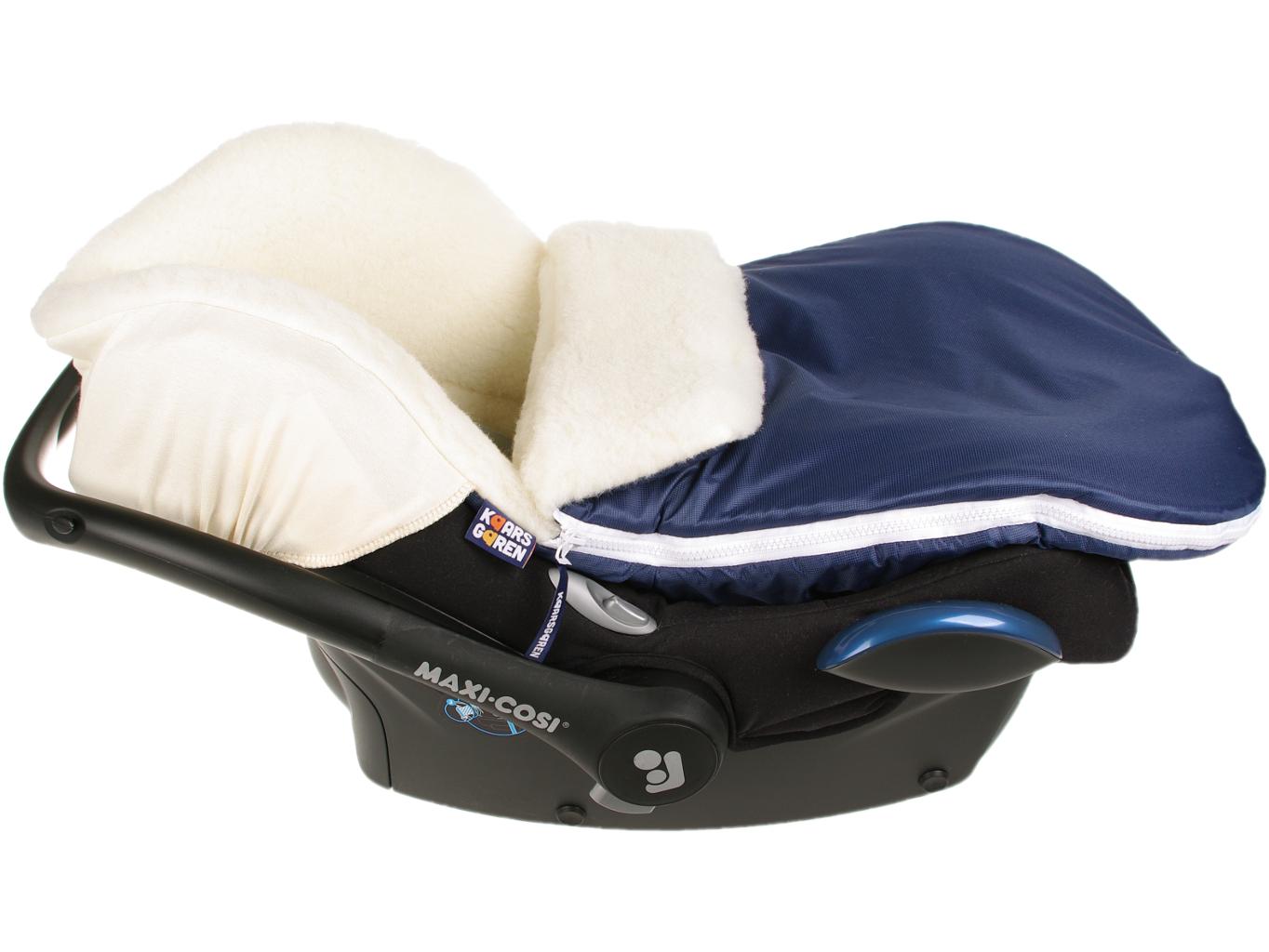 Merino fusak do autosedačky tmavomodrý Kaarsgaren