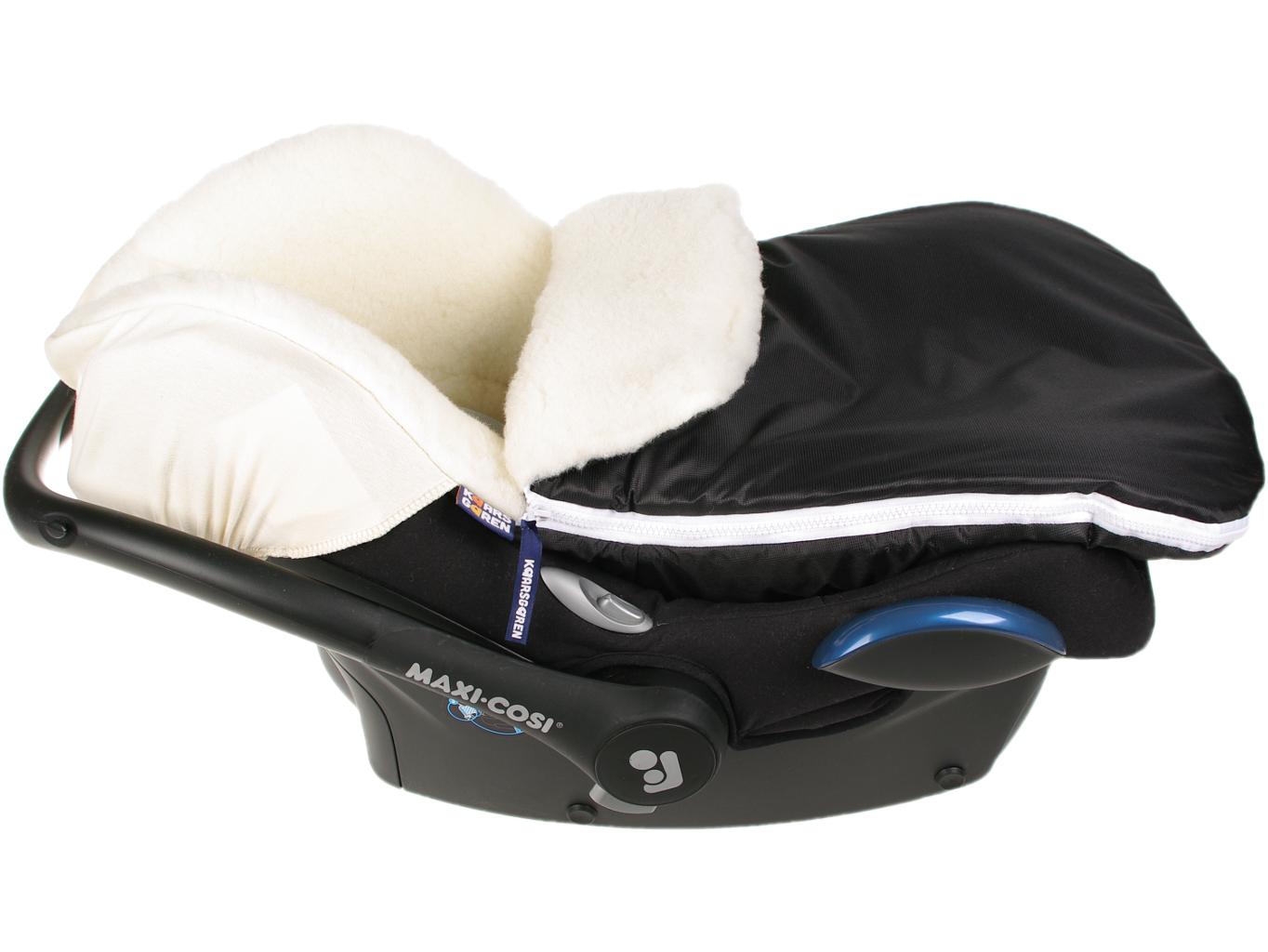 Merino dětský fusak do autosedačky černý Kaarsgaren