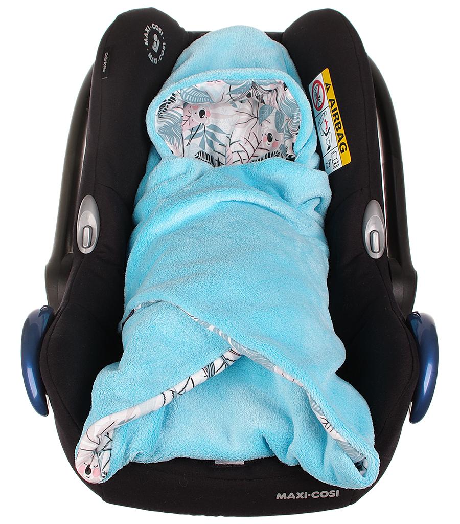 Lehká zavinovačka do autosedačky/vajíčka aqua koala Kaarsgaren