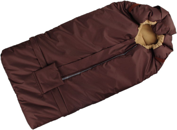 Fusak hnědo-béžový s fleece podšívkou