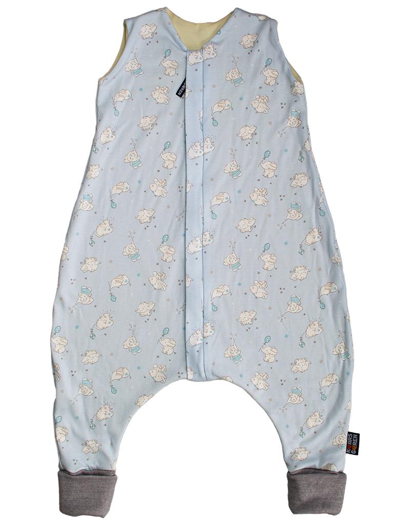 Merino spací pytel 80 cm slon modrý s nožičkami Kaarsgaren