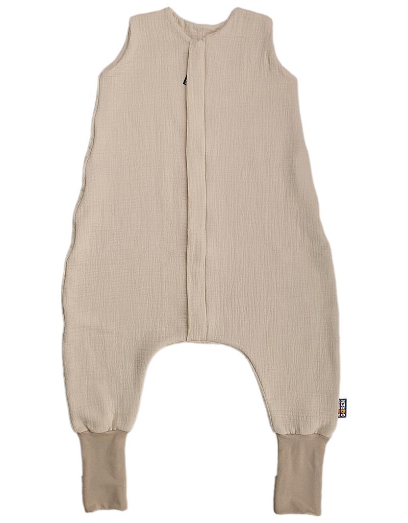 Letní spací pytel s nožičkami 60 cm moka mušelín Kaarsgaren