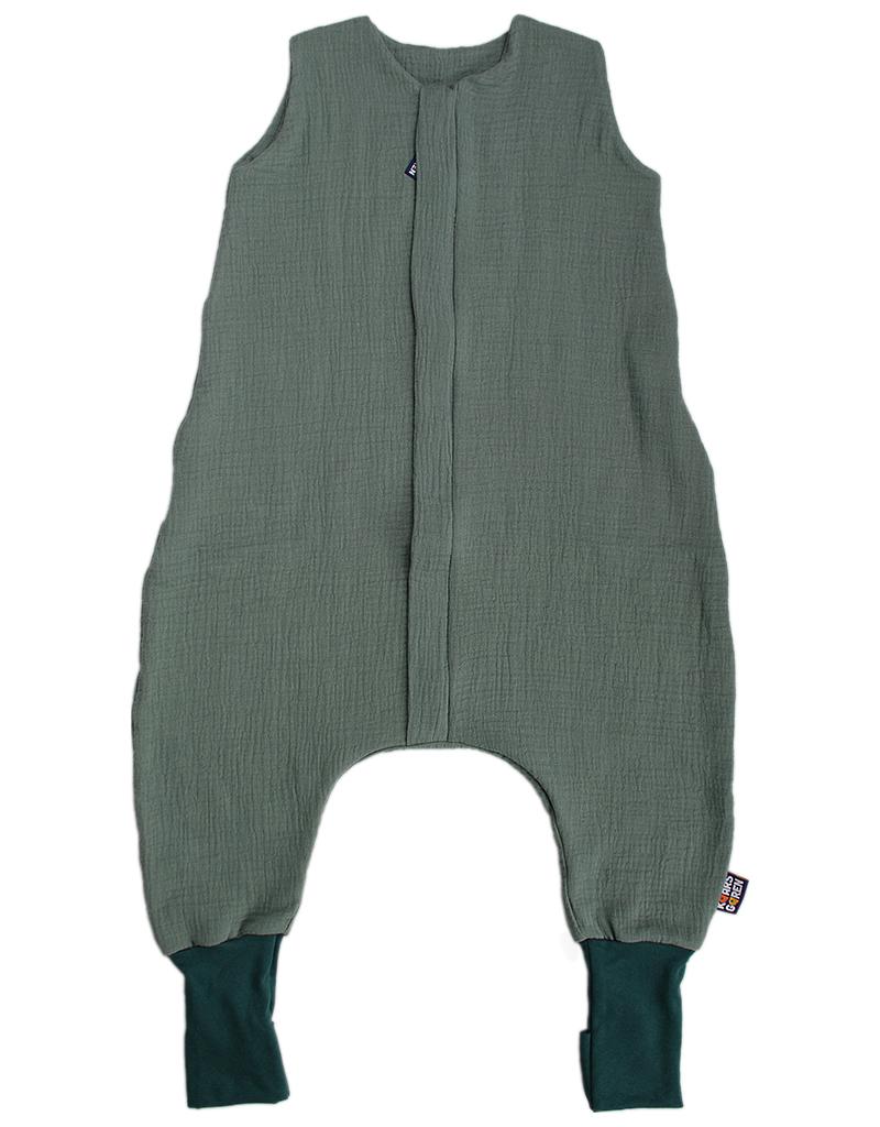 Letní spací pytel s nožičkami 60 cm olivový mušelín Kaarsgaren